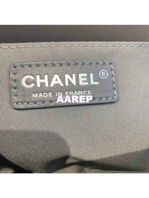 Replica Chanel Le boy Lambskin Grey Matte Gold Hardware 16