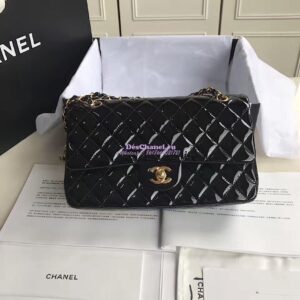 Replica Chanel Classic Flap Bag Quilted Patent Calfskin Black