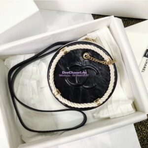 Replica Chanel En Vogue Small Round Bag in Bi-Colour AS0075