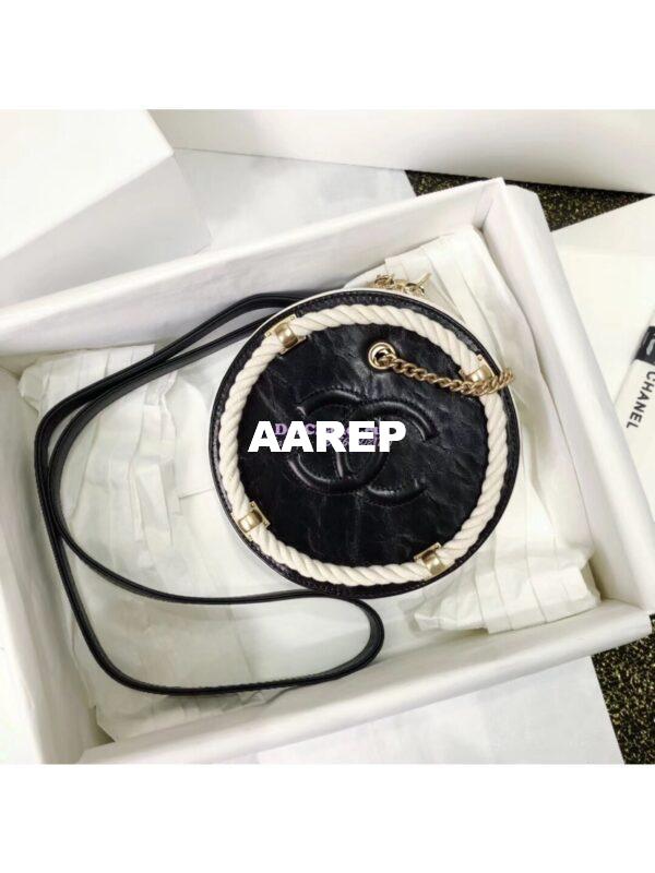 Replica Chanel En Vogue Small Round Bag in Bi-Colour AS0075 3