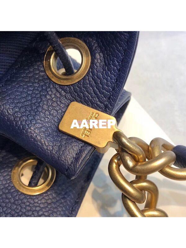 Replica Chanel Grained Calfskin Drawstring Bag AS0310 Blue 9
