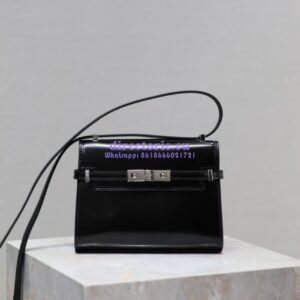 Replica Saint Laurent YSL Manhattan Small In Patent Leather with Silver Hardware 727766