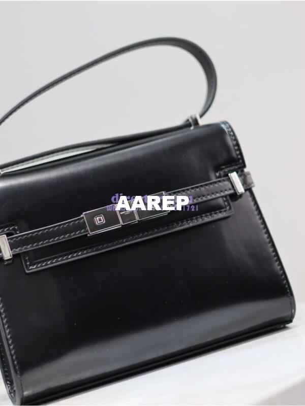 Replica Saint Laurent YSL Manhattan Small In Patent Leather with Silver Hardware 727766 7