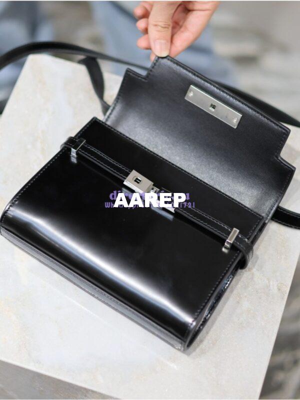 Replica Saint Laurent YSL Manhattan Small In Patent Leather with Silver Hardware 727766 11