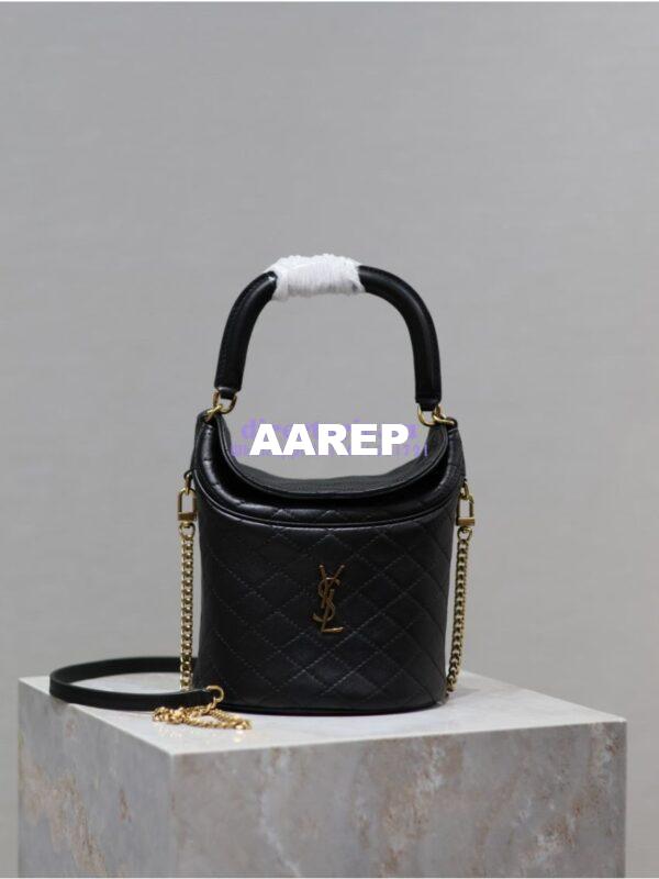 Replica Saint Laurent YSL Gaby Bucket Bag In Lambskin 7639611 3