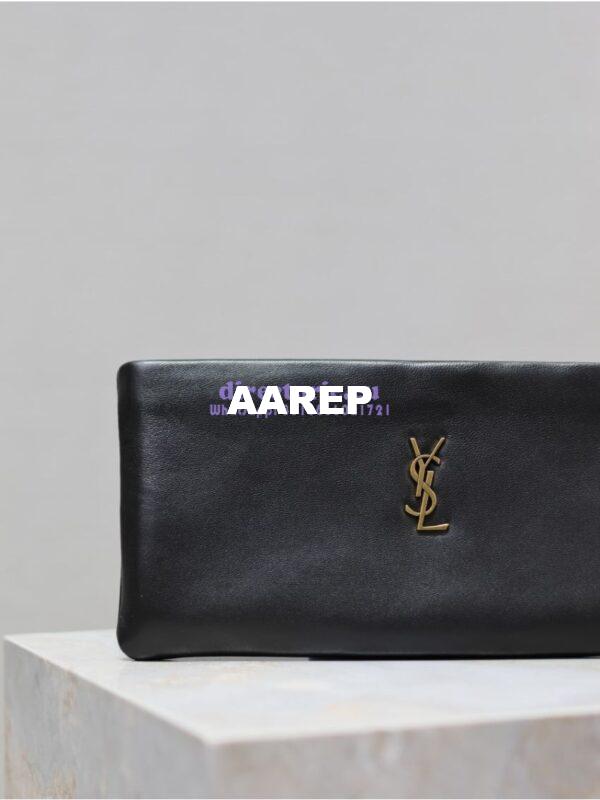 Replica Saint Laurent YSL Calypso Long Pouch In Lambskin 774062 Black 7
