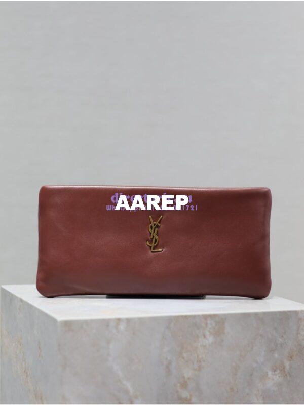 Replica Saint Laurent YSL Calypso Long Pouch In Lambskin 774062 Rouge Merlot 3