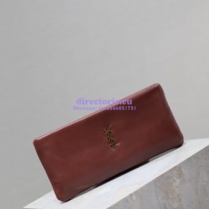 Replica Saint Laurent YSL Calypso Long Pouch In Lambskin 774062 Rouge Merlot 2