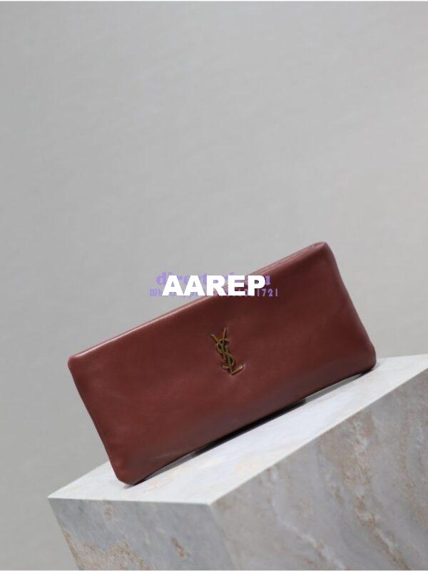 Replica Saint Laurent YSL Calypso Long Pouch In Lambskin 774062 Rouge Merlot 4