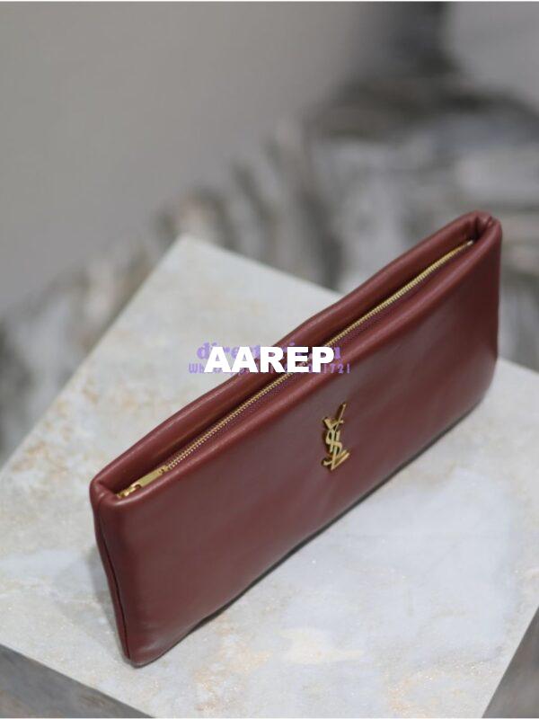 Replica Saint Laurent YSL Calypso Long Pouch In Lambskin 774062 Rouge Merlot 5