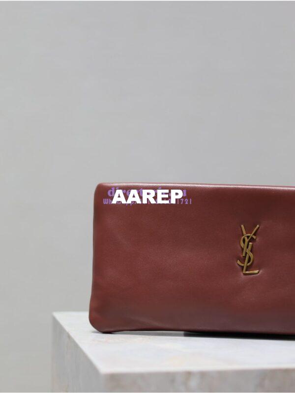 Replica Saint Laurent YSL Calypso Long Pouch In Lambskin 774062 Rouge Merlot 6