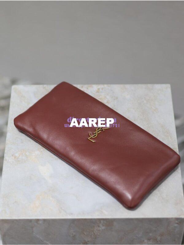 Replica Saint Laurent YSL Calypso Long Pouch In Lambskin 774062 Rouge Merlot 8