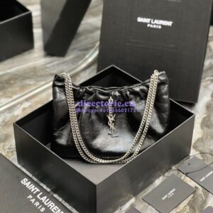 Replica YSL Saint Laurent Pac Pac Ruched Hobo bag 681632 Black