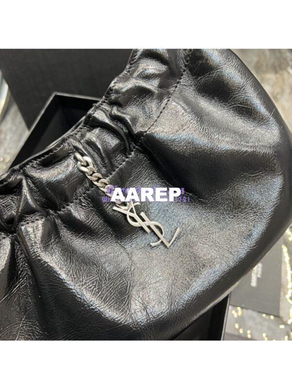 Replica YSL Saint Laurent Pac Pac Ruched Hobo bag 681632 Black 8