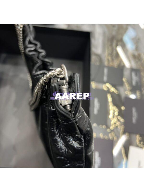 Replica YSL Saint Laurent Pac Pac Ruched Hobo bag 681632 Black 12