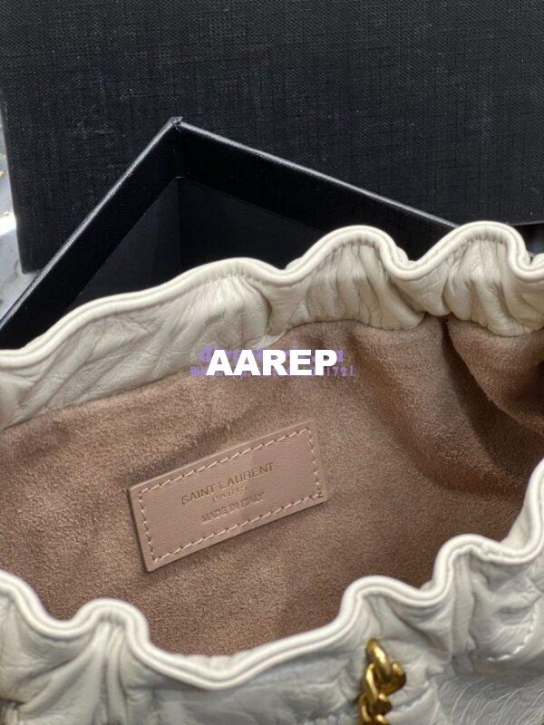 Replica YSL Saint Laurent Pac Pac Ruched Hobo bag 681632 Creme 14