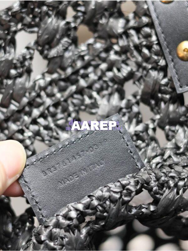 Replica YSL Saint Laurent Panier Medium Bag In Raffia 761457 Black 13