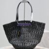 Replica YSL Saint Laurent Panier Medium Bag In Raffia 761457 Black