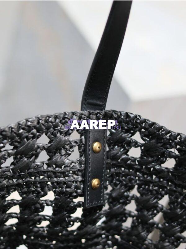 Replica YSL Saint Laurent Panier Small Bag In Raffia 761461 Black 10