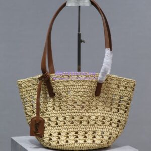 Replica YSL Saint Laurent Panier Small Bag In Raffia 761461 Natural