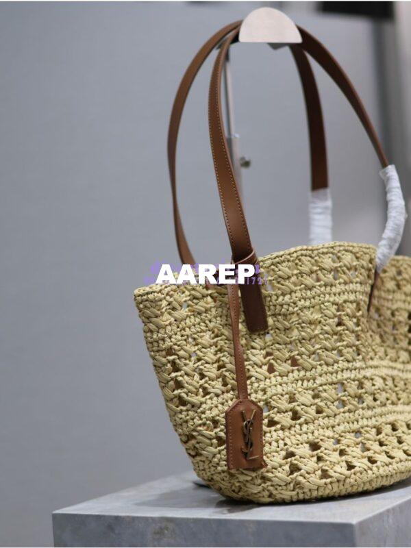 Replica YSL Saint Laurent Panier Small Bag In Raffia 761461 Natural 5