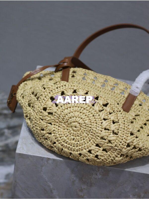 Replica YSL Saint Laurent Panier Small Bag In Raffia 761461 Natural 6