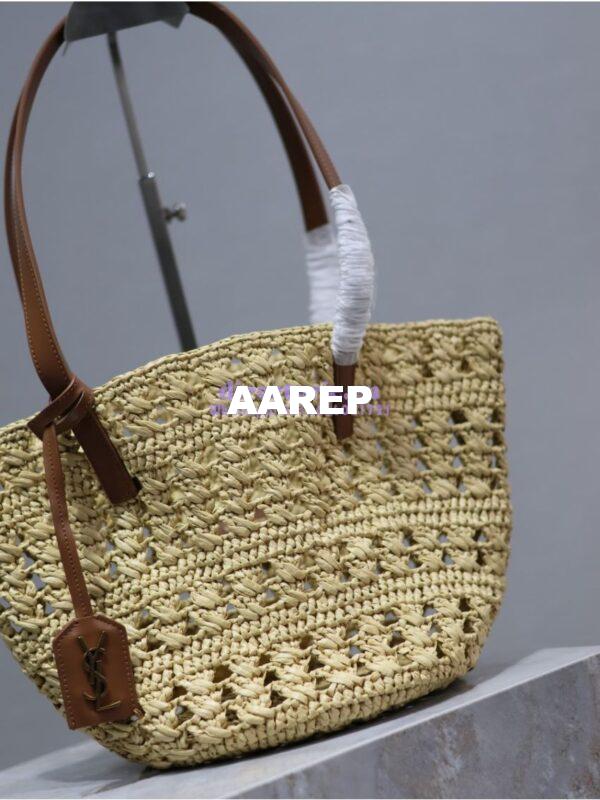 Replica YSL Saint Laurent Panier Small Bag In Raffia 761461 Natural 8