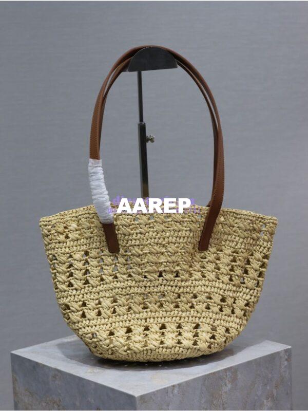 Replica YSL Saint Laurent Panier Small Bag In Raffia 761461 Natural 11