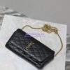 Replica YSL Saint Laurent Classic Chevron Quilted Monogram Shopping Bag in Grained Calfskin 668900 Black