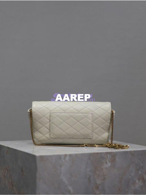 Replica YSL Saint Laurent Gaby Chain Phone Holder In Lambskin 7540511 Blanc 15