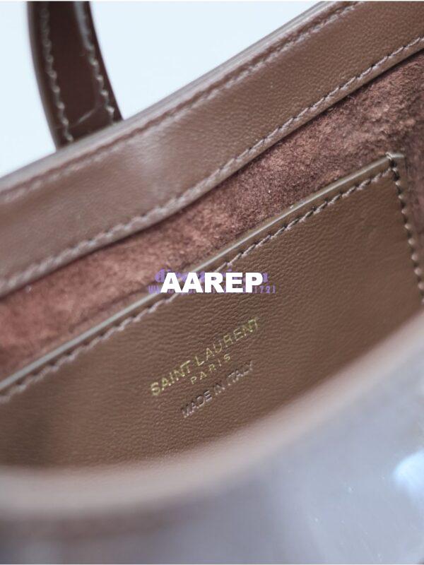 Replica YSL Saint Laurent Mini Le 5 À 7 In Patent Leather 7103182 Spicy Chocolate 12