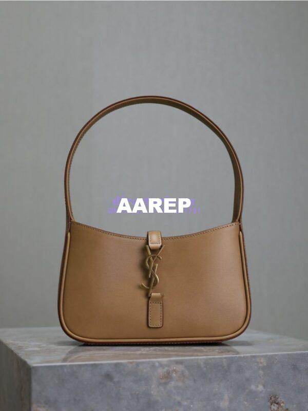 Replica YSL Saint Laurent Mini Le 5 À 7 In Smooth Leather 7103182 Dark Beige 3