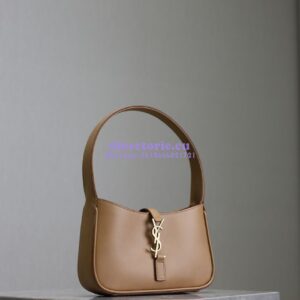 Replica YSL Saint Laurent Mini Le 5 À 7 In Smooth Leather 7103182 Dark Beige 2