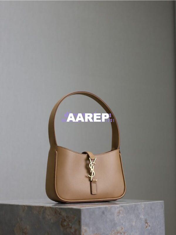 Replica YSL Saint Laurent Mini Le 5 À 7 In Smooth Leather 7103182 Dark Beige 4