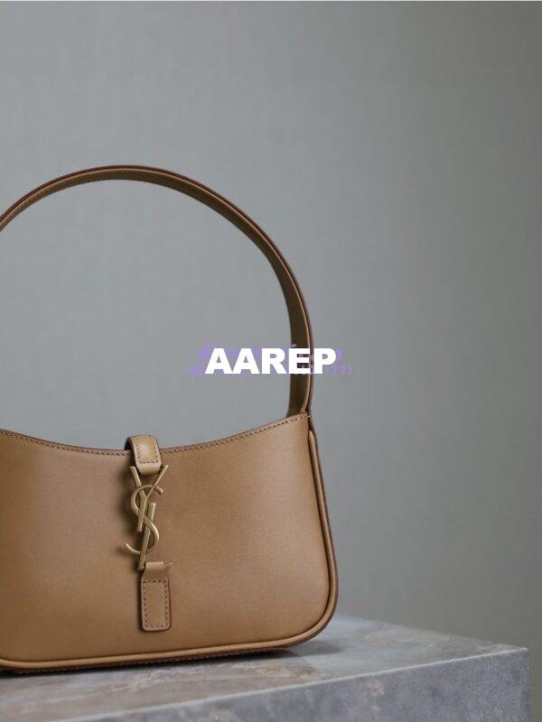 Replica YSL Saint Laurent Mini Le 5 À 7 In Smooth Leather 7103182 Dark Beige 6
