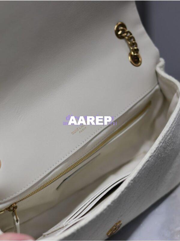 Replica YSL Saint Laurent Jamie Medium Chain Bag "Carré Rive Gauche" In Terrycloth 515821 White 15