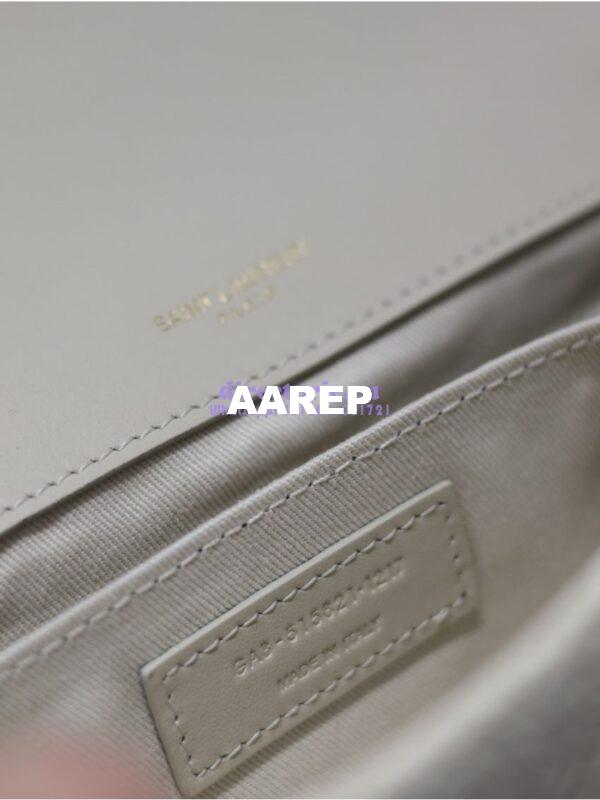 Replica YSL Saint Laurent Jamie Medium Chain Bag "Carré Rive Gauche" In Terrycloth 515821 White 16