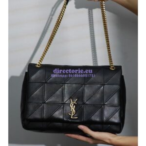 Replica YSL Saint Laurent Jamie Large Chain Bag "Carré Rive Gauche" In Lambskin 761908 Black 2