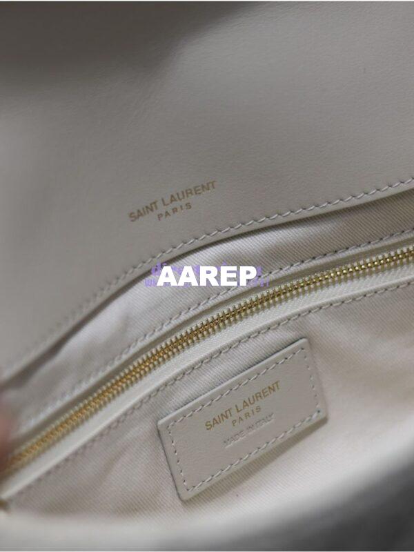 Replica YSL Saint Laurent Jamie Medium Chain Bag "Carré Rive Gauche" In Terrycloth 515821 White 17