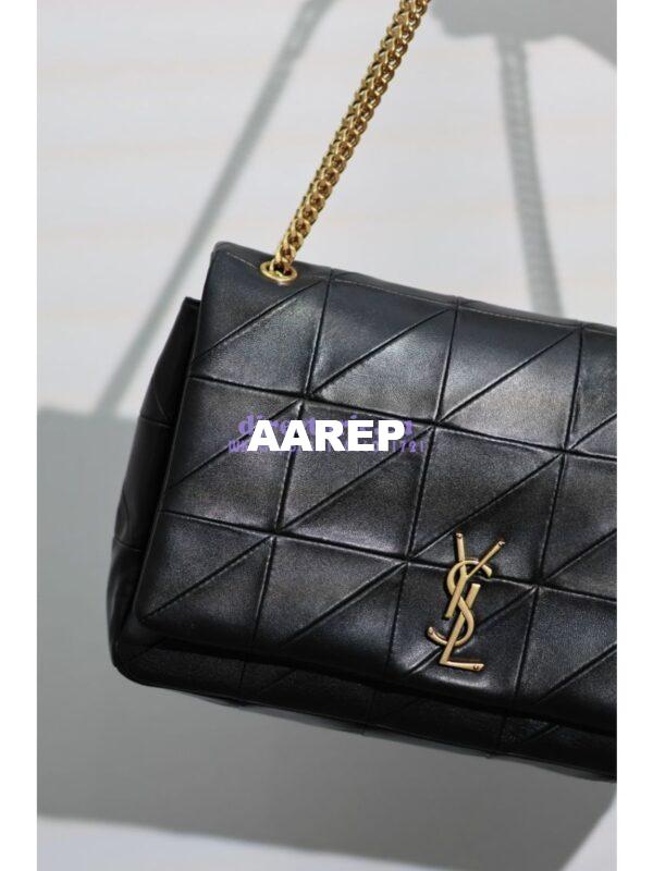Replica YSL Saint Laurent Jamie Large Chain Bag "Carré Rive Gauche" In Lambskin 761908 Black 5