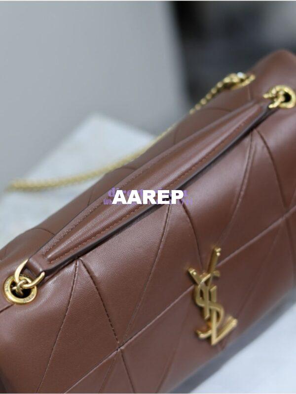 Replica YSL Saint Laurent Jamie Medium Chain Bag "Carré Rive Gauche" In Lambskin 515821 Coffee 3