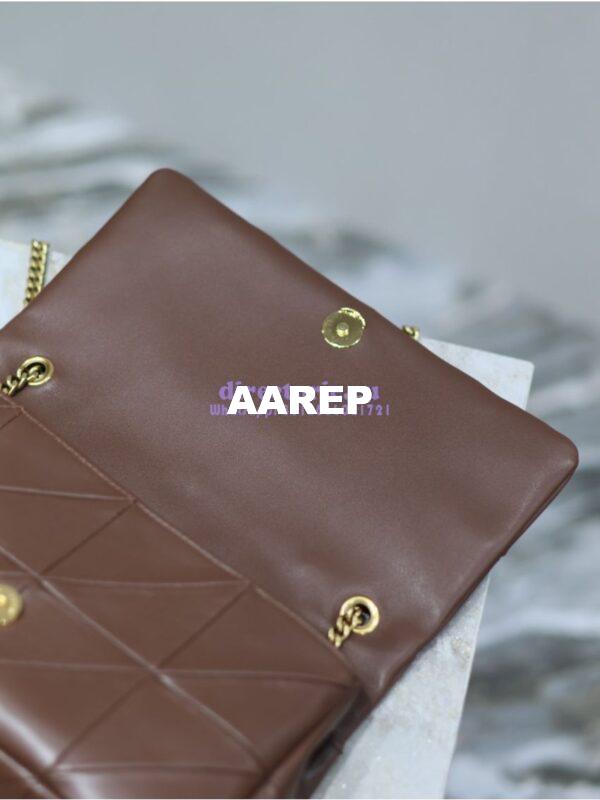 Replica YSL Saint Laurent Jamie Medium Chain Bag "Carré Rive Gauche" In Lambskin 515821 Coffee 8