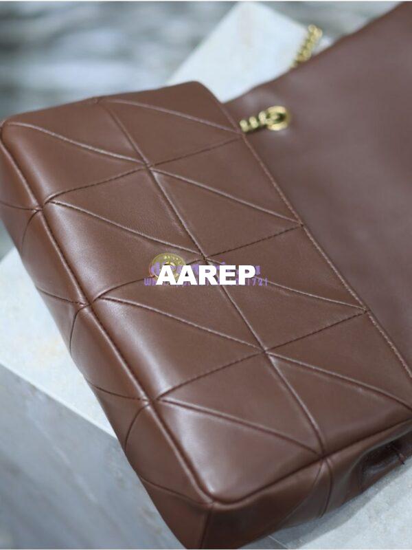 Replica YSL Saint Laurent Jamie Medium Chain Bag "Carré Rive Gauche" In Lambskin 515821 Coffee 9