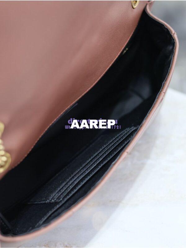 Replica YSL Saint Laurent Jamie Medium Chain Bag "Carré Rive Gauche" In Lambskin 515821 Coffee 12