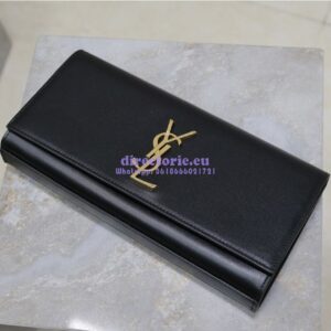 Replica YSL Saint Laurent Classic Kate Monogram Clutch In Grain De Poudre Leather 306079 2