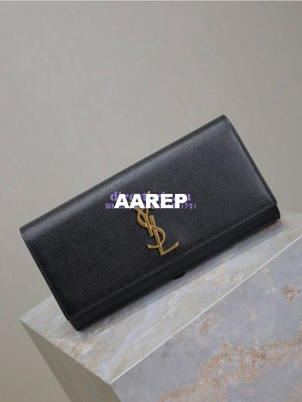Replica YSL Saint Laurent Classic Kate Monogram Clutch In Grain De Poudre Leather 306079 6