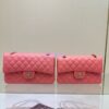 Replica Chanel Small Classic Double Flap Bag in Light Gold Hardware 23cm Quilted Grainy Caviar white 2