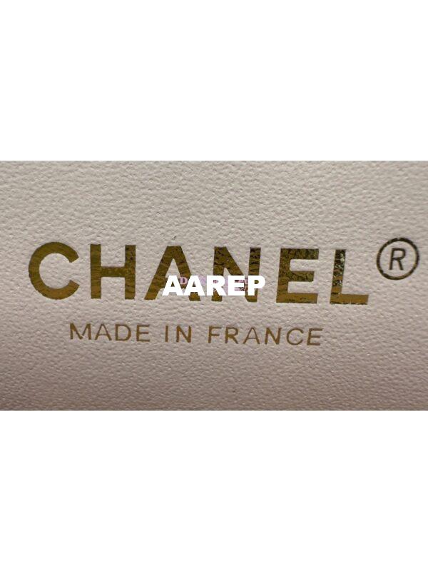 Replica Chanel CF 1112 Classic Flap Bag Qulited Grainy Caviar with Light Gold Hardware in Pale Pink 13