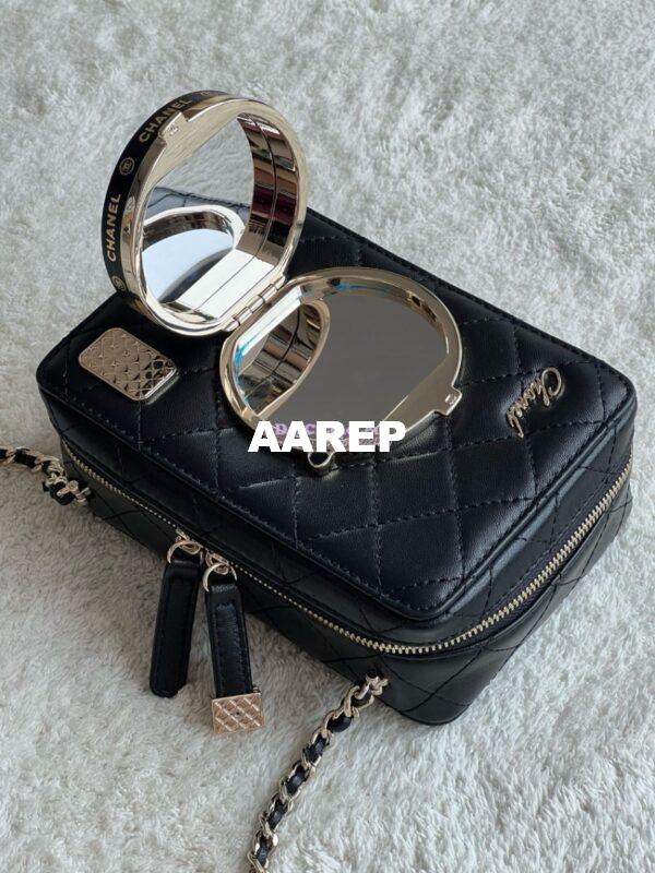 Replica Chanel Limited Edition Camera Bag Black Lambskin Light Gold Hardware AS4817 8
