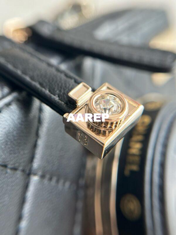 Replica Chanel Limited Edition Camera Bag Black Lambskin Light Gold Hardware AS4817 14